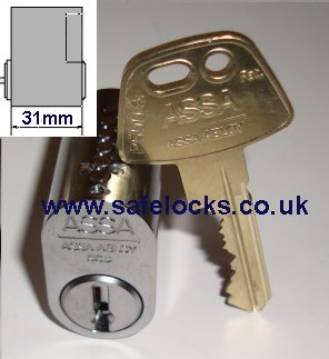 Assa P601 Scandinavian Single Cylinder lock  External 6 Pin