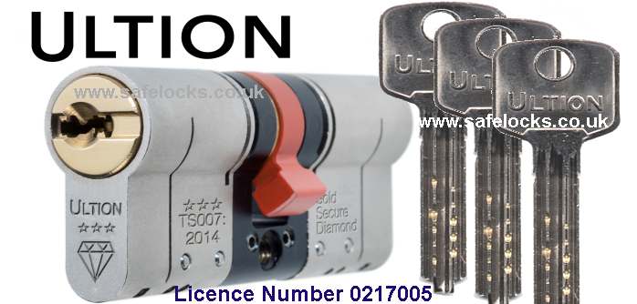 Brisant Ultion 45 X 40 Euro Cylinder Lock DCBSU4540D 3 cut keys