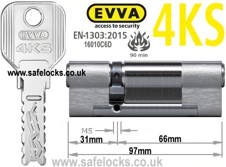Evva 4KS 36/66 BS-EN1303 2015 Euro cylinder lock