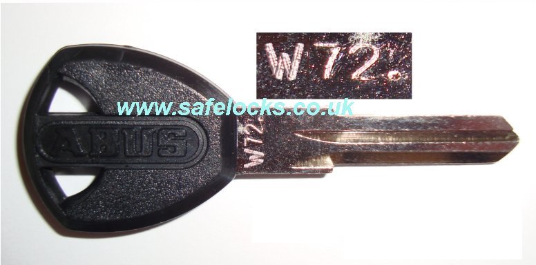 Abus W72 key cutting Genuine Abus W72 key cut to code