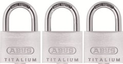 Abus 54TI/40 Titalium Padlock Triple Pack 54TI 40mm