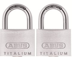 Abus 54TI/40 Titalium Padlock Twin Pack  54TI 40mm