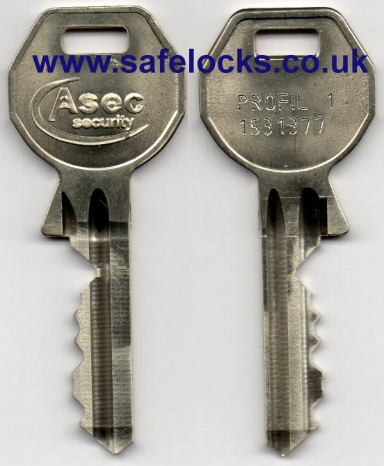 Asec 3-star genuine keys cut to code 