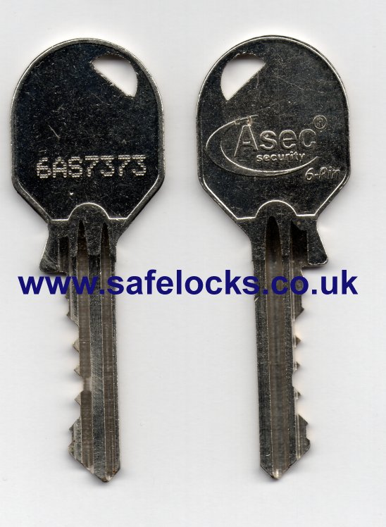 Asec 6 pin 6AS genuine keys cut to code 