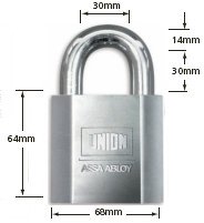 Union (Chubb) 1k22 Conquest heavy duty padlock