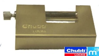 Chubb 1K90 high security brass padlock (Medeco M3 keyway)