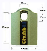 Union (Chubb) 1K12 C CEN6 Conquest heavy duty padlock (Discontinued)