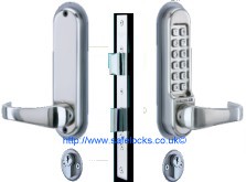 Codelocks Digital Push Button Lock CL-520 Mortice Lock with Double Cylinder, 3 Keys and Anti-panic Safety Function