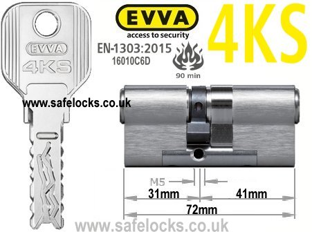 Evva 4KS 31/41 BS-EN1303 2015 Euro cylinder lock