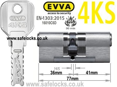 Evva 4KS 36/41 BS-EN1303 2015 Euro cylinder lock