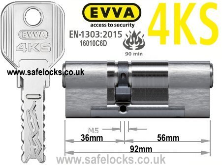 Evva 4KS 36/56 BS-EN1303 2015 Euro cylinder lock