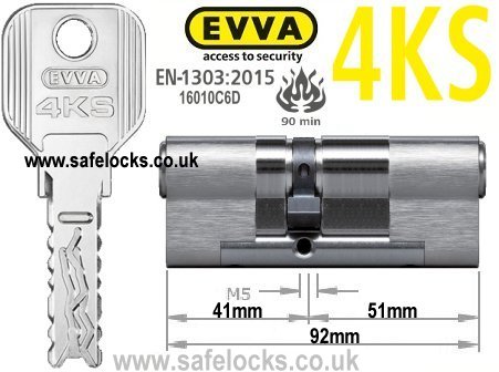 Evva 4KS 41/51 BS-EN1303 2015 Euro cylinder lock