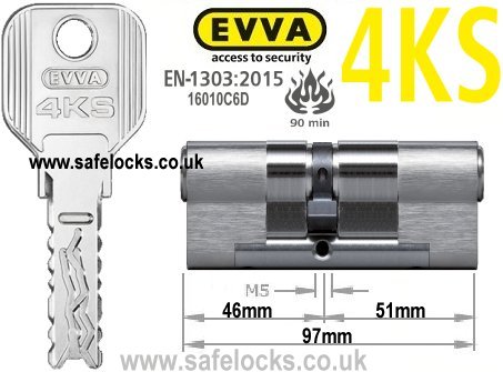 Evva 4KS 46/51 BS-EN1303 2015 Euro cylinder lock