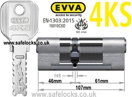 Evva 4KS 46/61 BS-EN1303 2015 Euro cylinder lock