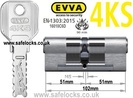 Evva 4KS 51/51 BS-EN1303 2015 Euro cylinder lock
