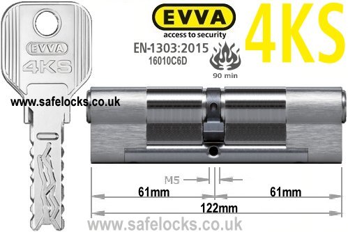 Evva 4KS 61/61 BS-EN1303 2015 Euro cylinder lock