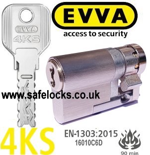 Evva 4KS Half Euro Cylinders Highest Security BS-EN1303-2015