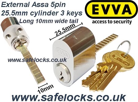 EVVA A5 SKA Assa Long Tail Scandinavian Oval Cylinder