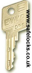 Evva DPS key cut to code