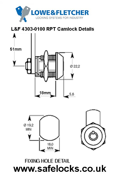 L&F 4303 RPT Camlock 4303-0100 