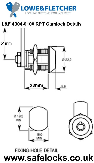 L&F 4304 RPT Camlock 4304-0100 