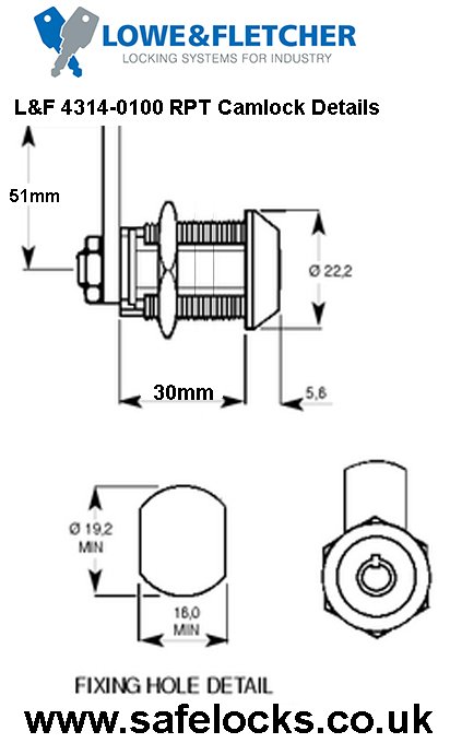 L&F 4314 RPT Camlock 4314-0100 