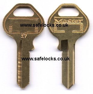 Master Lock 17 key No17 Padlock key cut to code