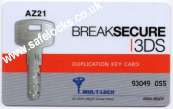 MUL T LOCK Key Copy / Duplication / Key Cut By Card MUL-T-Lock 06 08 Next  Day VLS 