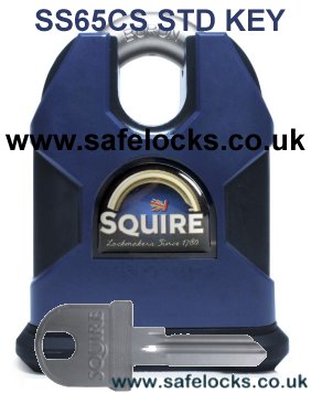 Squire SS65 CS, CEN6 closed shackle standard key SS65CS