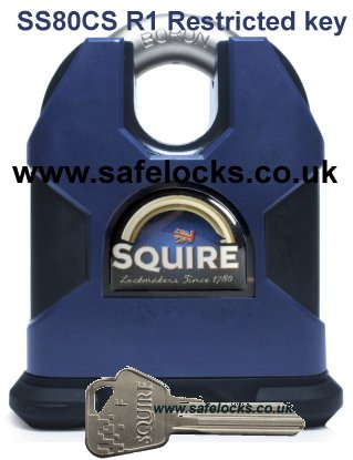 Squire Stronghold SS80CS/R1/SD CEN6 Padlock with Restricted Key