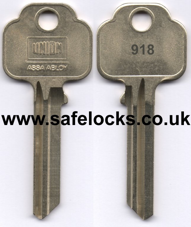 Union Parkes 918 section cylinder keys cut to code KB918 genuine key cutting 