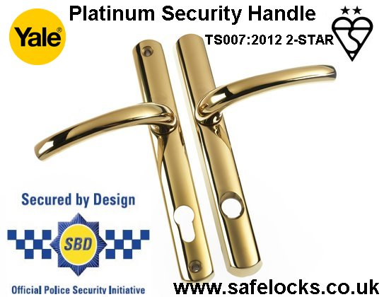 Yale Platinum TS007 2 Star Handle Polished Gold  Y2G-HSLL-PG 