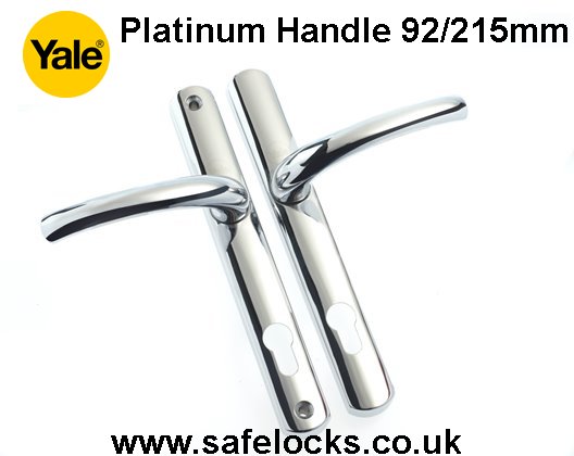 Yale Platinum Handle Polished Chrome UPVC Composite or Timber doors Y2G-SSLL-PC 